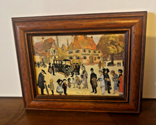 Tableau Hansi émaux Alsace Cadre Bois artisanat le SOLOGNOT