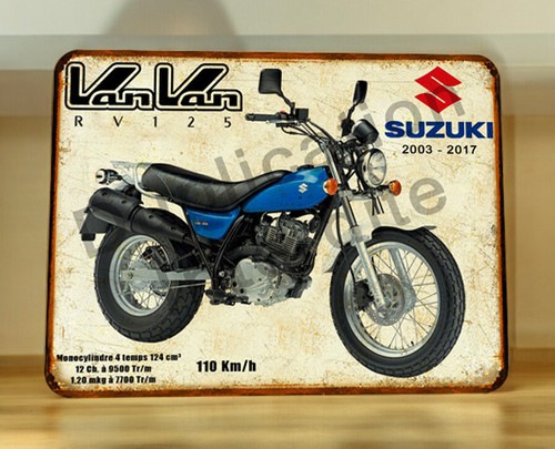 Plaque métal suzuki 125 van - métal,