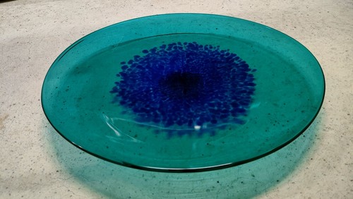Ancien grand plat verre - grand, en