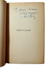 Symbolisme. Dédicace Armand Godoy à Alain decaux. Bréviaire ( Poèmes)