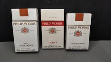 Lot de 3 paquets de cigarettes vides PHILIP MORRIS  (Anciens - vintage)