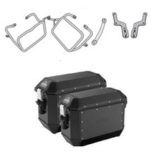 ALA36BPACK2+PLO6710MK Valises Trekker Alaska Noir 36 + Cadre Aprilia Tuareg 2024