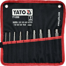JEU DE 9 EMPORTE PIECES RONDS YATO 2,5 - 10 mm, POINCONS DE DECOUPE JOINTS
