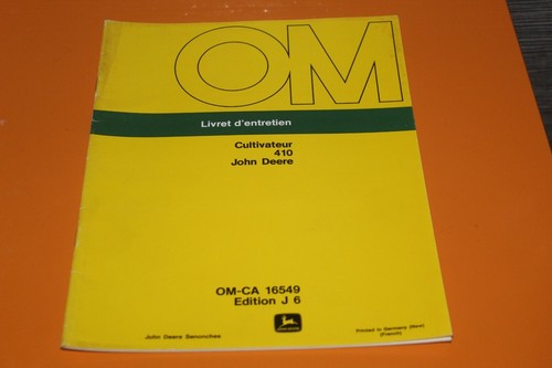 John deere livret - (221a),