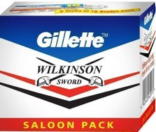 200 x lames de rasoir à épée Gillette Wilkinson rasoir de sécurité à double t...