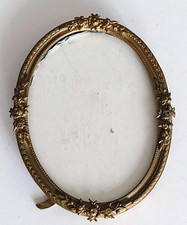 Antique French Small Picture Frame on Easel Marie-Antoinette Style Roses Pearls