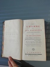 Livre ancien 1781 De l'homme