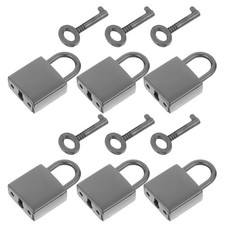  Lot de 6 cadenas à clé pour valises : mini cadenas à clé en alliage, pour