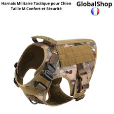 Harnais Militaire Tactique pour Chien - Taille M Confort et Sécurité