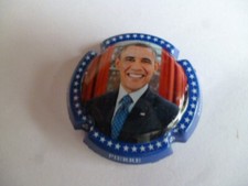 capsule de champagne, MIGNON Pierre,  Barack OBAMA, contour bleu, N°163