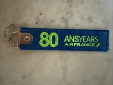 Porte Clé Brodé , Flamme Air-France Remove Before Flight 80 Ans