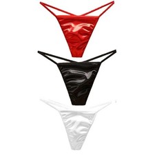 Mini T Arrière Soie Satin Sexy Slip Bikini Strings Hommes Culotte Érotique