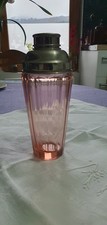 Vintage Shaker en verre rose