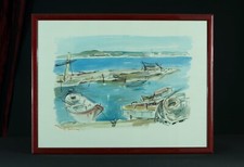 Ancien tableau aquarelle