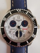 Authentique Tachymétre Homme TISSOT Quartz SUISSE E662/762M Cadran blanc