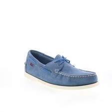 Sebago Portland Roughout chaussures bateau pour hommes en suede bleu