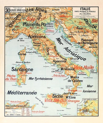 Carte ecole italie régions - carte,