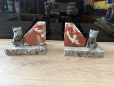 Serre-livres Chiens Et Marbre 