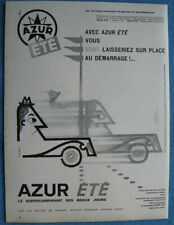 Publicité Papier - Essence, Carburant Azur De 1959