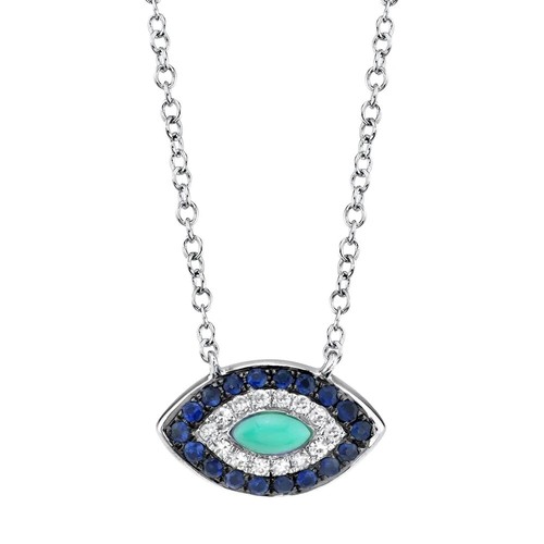 14k blanc eye - 14k, pendentif
