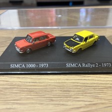 1/87 duo SIMCA 1000 ET SIMCA 1000 RALLYE 2 (1973) SOUS PLEXIGLAS