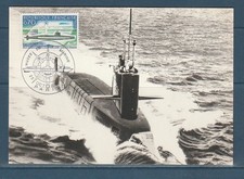 Carte 1er jour sous - carte, sous-marin