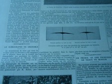 1909 Antique print Le Sismographe de Grenoble déviation par les 2 pendules