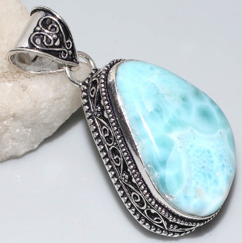 Pendentif larimar et - pendentif, en