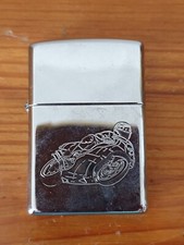 Briquet Zippo chromé effigie moto Bradford USA 3,5x5,5 cm