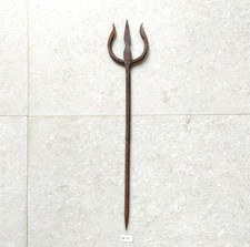 Trident En Fer Antigu Unique Primitif Ancien Collectible IR141