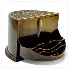 Organisateur De Bureau Rotatif En Bakélite Marron Vintage Art Déco 1932