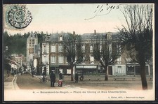 CPA Beaumont-le-Roger, Place de Clercq et Rue Chanteresine 1906 