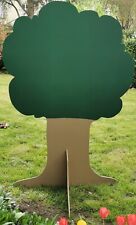 tableau ancien année 1975 double face en bois en forme d'arbre idée de cadeau 