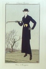 Gravure Costume Parisien 1913 #126 Boutet de Monvel Bernard (eau forte) Amazone