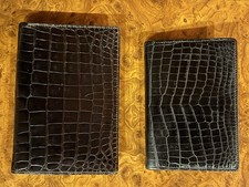 Portefeuille HERMÈS Cuir Crocodile Neuf +Offert Porte-Passeport. Soit 2 Pièces !