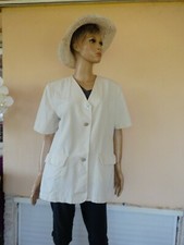 VESTE COULEUR LIN  ECRU 20 %