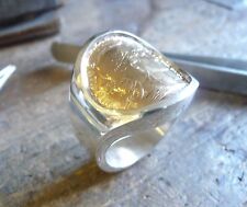 Chevalière argent cintrée