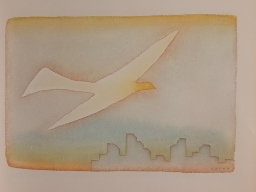 Reproduction une aquarelle - d'une,