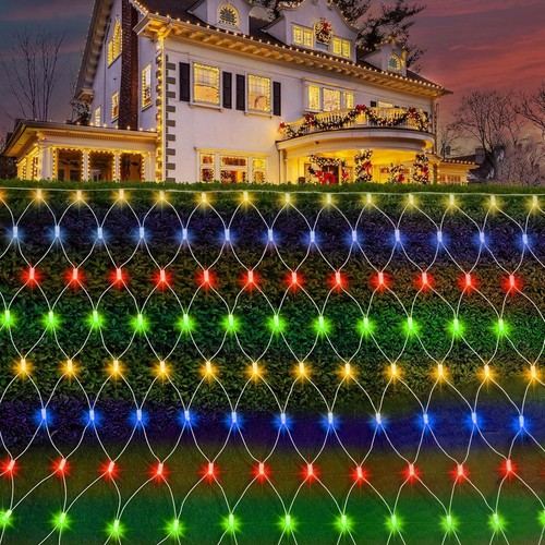 Rideau lumineux led maille - rideau,