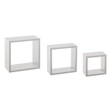 Lot de 3 Étagères Murales "Cube" 25cm Blanc