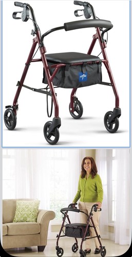 Medline steel rollator - steel, walker