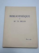Bibliothèque de Mme Th. Belin