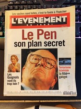 Magazine "l'evenement du Jeudi" - Couverture de Jean-Marie Le Pen - N°596 d'avri