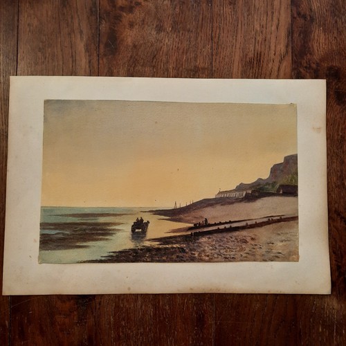 Dessin ancien aquarelle - dessin, marine
