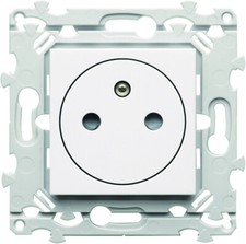 HAGER WE106 - Prise de courant 16A 2P+T affleurante Essensya Pure