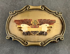17 - BOUCLE DE CEINTURE MOTO HARLEY-DAVIDSON VINTAGE EN METAL - 1978 Pain Tree
