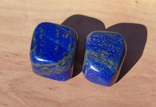Lapis lazuli polis forme cube, lot de 55 g. 2 pierres, origine Pakistan