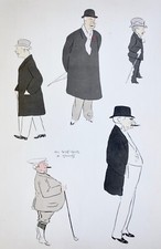 SEM, Au Golf-club à Cannes, golfeur, costume 1900, caricature, lord