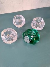 4 Bougeoirs en verre Design