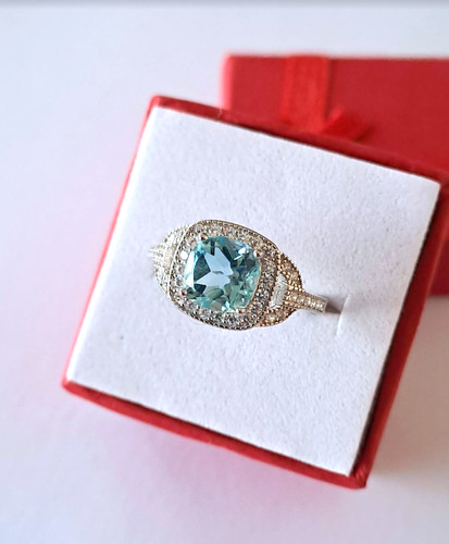 Bague topaze taillée - , en
